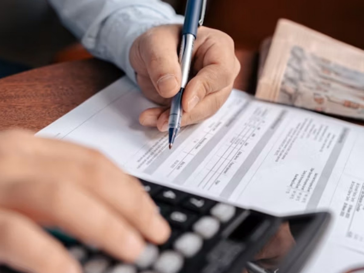 Accountant reviewing financial documents